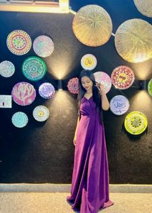 Berry blush Women Purple Maxi Slit Dress