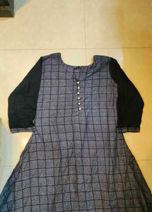 Stylish Grey &amp; Black Kurta