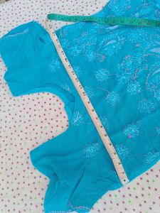 Blue Embroidered Kurta Set