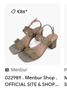 Menbur Gold Embellished Heel