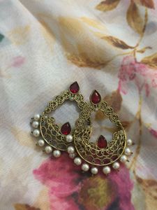 Elegant Red Stone Earrings