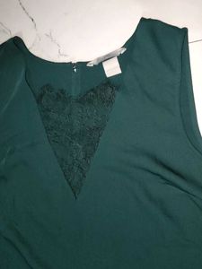Emerald Green Lace Back Tank