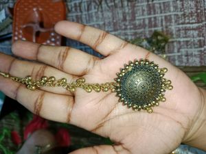 Beautiful Big Earrings And Mangtika💕