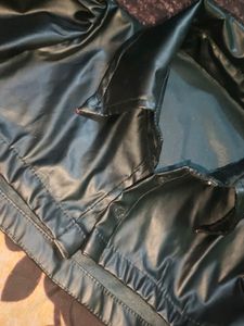 half leather jacket ,