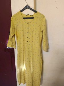 Yellow Printed Dress