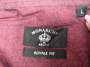 PRE-NAVRATRI OFFER!! ROYALE FIT MEN'S MAROON SHIRT