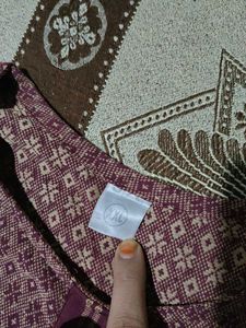 Maroon Patterned Kurti