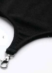 Ripped Crop Black Top