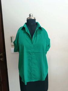 Green Satin Shirt
