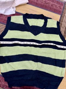 Striped Knit Vest