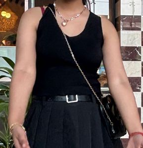 Classic Black Ribbed Tank Top