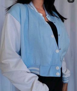 Blue & White Bomber Jacket