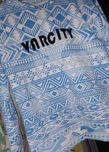 Varsity Patterned Long Sleeve Top