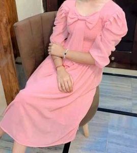 Cute Pink Bow Dress