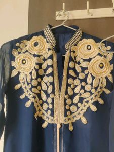 Elegant Blue Embroidered Kurta Set