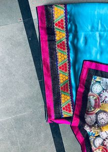 Clock Desgine Saree