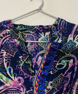 Colourful Linen Top