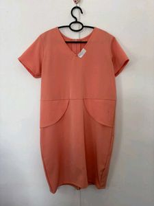 Peach Dress with Jacket (2 pcs)
