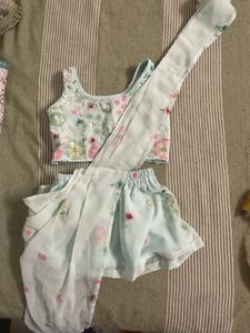 Designer Drape Dhoti Saree Fir 9-18 Month Girl Eth