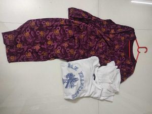 Floral Co-ord Set 3XL &amp; 2 White Tops 2XL