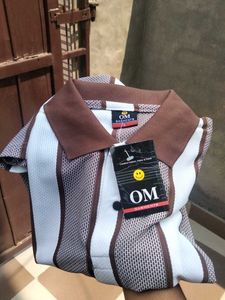 OM Garments Striped Polo Shirt