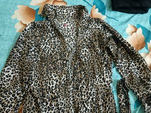 Leopard Print Shirt Dress