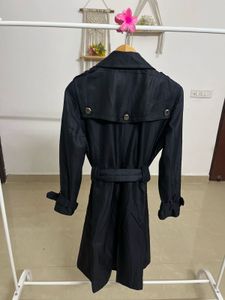 Dark BLUE Double breasted Trench Coat