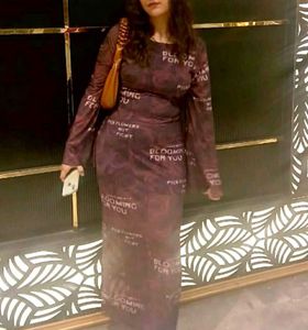 Burgundy Floral Mesh Maxi Dress