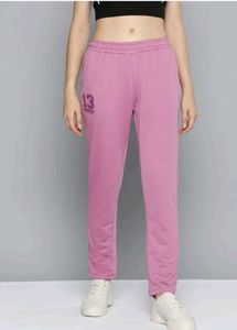 HRX solid Pink Track Pants