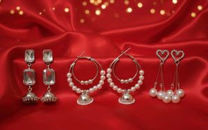 new 3 pairs Stylish Earrings Set