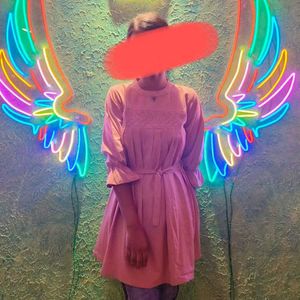 Women A-line Pink Dress