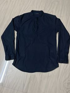 Black Band Collar Shirt