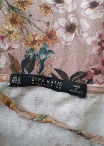 ZARA Floral Off-the-Shoulder Dress