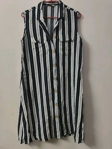 Striped Shirt Dress