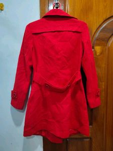 Red Double-Breasted Coat
