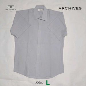 BALENCIAGA  Light Blue Half Shirt