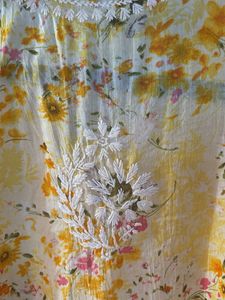 Floral Print chickenkari Kurta