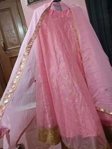 Pink Kurta With Dupatta