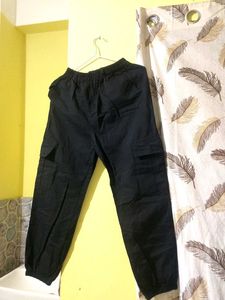 Trendy Black Cargo Pants