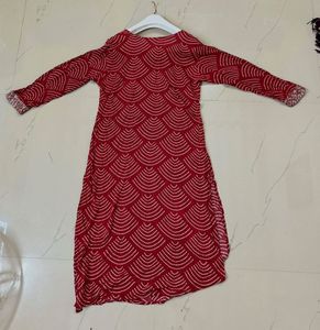 Red Printed Kurti