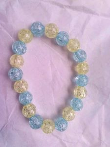 Blue &amp; Yellow Beaded Bracelet