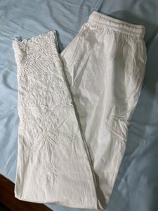 Pure Cotton Border Work Pant
