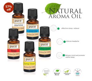 Set of 6 Pure Aroma Oils – 15ml Each