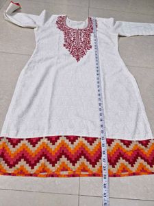 White Embroidery Kurti