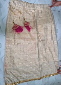 Pink And Gold Embellished Lehanga Choli For Girls