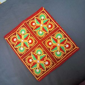 Red Embroidered Purse- Brand New