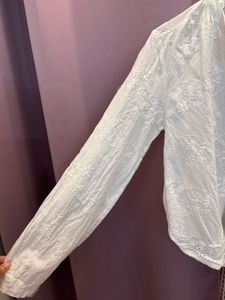 White Embroidered Top