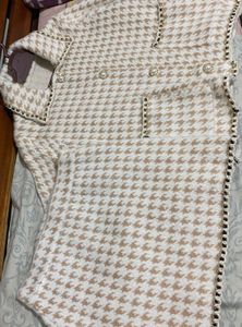 Warm tweed Set with Bow