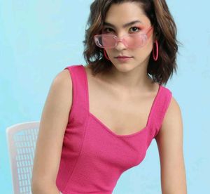 Hot Pink Sleeveless Tank Top