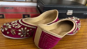Rani Coloured Embroidered Juttis
